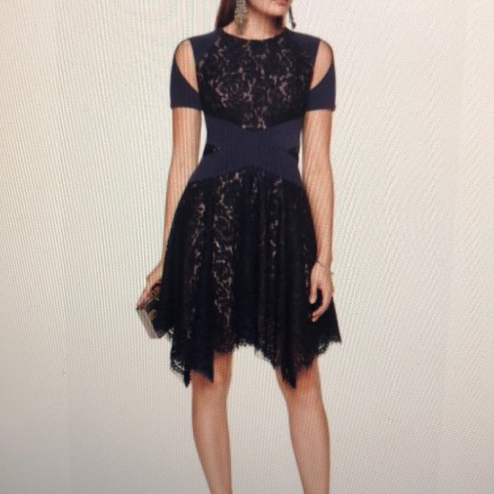 BCBG Trish Cutout Lace Dress Size 0